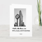 Carte Flatiron Building et horloge en noir et blanc 2 (Dos)