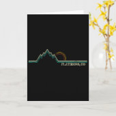 Carte Flatirons Colorado Rétro Escalade d'été (Fleur jaune)