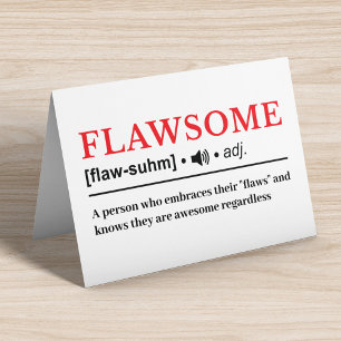 Carte Flawsome - Définition de dictionnaire personnalisa