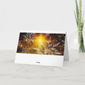 Carte Fléau de neige or brillant cristal de glace d'hive (Dos)