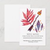 Carte Flèche d'aquarelle et diamants (Devant / Derrière)