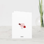 Carte Flèche de Cupidon à travers le cœur, mienne pour l (Dos)