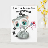 Carte Flèche de l'amour du doux lémurien - dessinée à la (Fleur jaune)