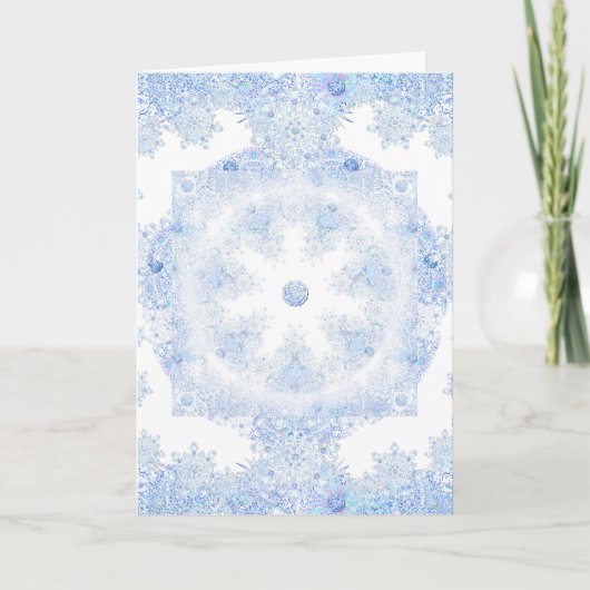Carte Flèche de neige bleu glace (Devant)