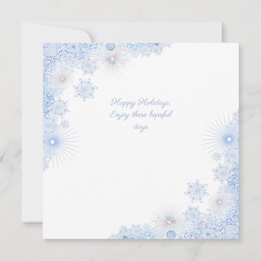 Carte Flèche de neige bleu glace (Dos)