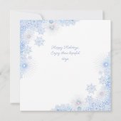 Carte Flèche de neige bleu glace (Dos)