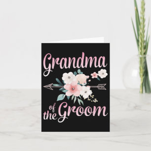 Carte Flèche Fleur Joyeuse Grand-Mère De L'Épouse Groom