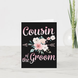 Carte Flèche Fleur Joyeux Cousin De La Mariée De Chambre