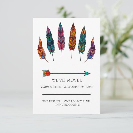 Carte flèche & plumes (Debout devant)