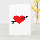 Carte Flèche rouge de coeur (Fleur jaune)