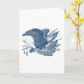 Carte Flèches criardes patriotiques vintages de drapeau (Fleur jaune)