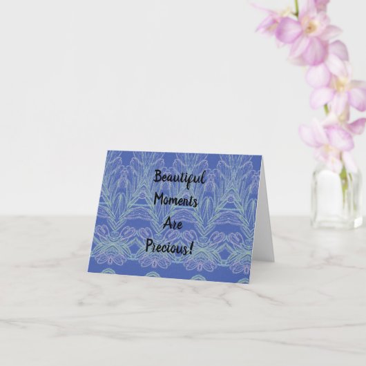 Carte Flèches douces Bleu Beaux moments (Orchidée)