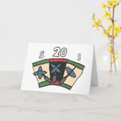 Carte fléchettes 180 (Fleur jaune)