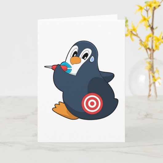 Carte Fléchettes de pingouin Fléchette Cible de fléchett (Fleur jaune)