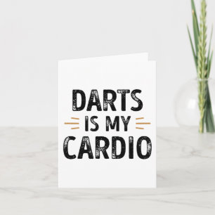 Carte Fléchettes drôles est mon Cardio - Cadeau de Darti