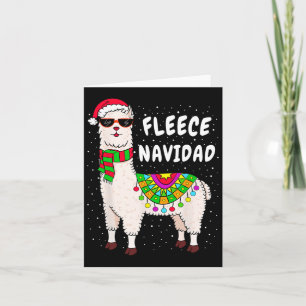 Carte Fleece Feliz Navidad Llama Noël mignon Noël Noël G