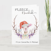 Carte Fleece Navidad Cute Lampe Noël (Devant)