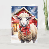 Carte Fleece Navidad | Drôle jeu de mouton de Noël (Devant)