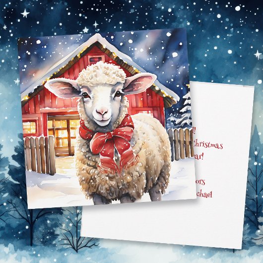 Carte Fleece Navidad | Drôle jeu de mouton de Noël