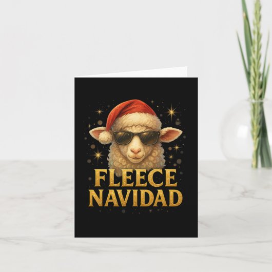 Carte Fleece Navidad Funny Conception de moutons de Noël (Devant)
