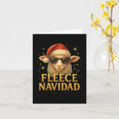 Carte Fleece Navidad Funny Conception de moutons de Noël (Fleur jaune)