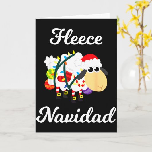 Carte Fleece Navidad Shirt Funny Feliz Mexican Christmas (Fleur jaune)