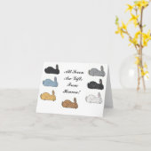Carte Flemish giant Rabbit Notecard (Fleur jaune)
