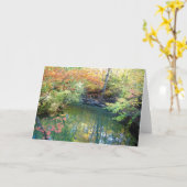 Carte Fletcher Park Autumn Water Scene Greeting (Fleur jaune)
