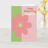 Carte Fleur à Points Verts (Fleur jaune)