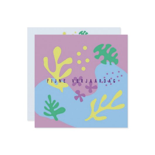 Carte fleur abstract (Devant/Arrière en situation)