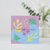 Carte fleur abstrait (Debout devant)