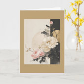 Carte "Fleur abstraite" (Fleur jaune)