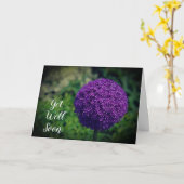 Carte Fleur Allium Violet Parfait Se Bien Bientôt (Fleur jaune)