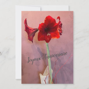 Carte Fleur Amaryllis
