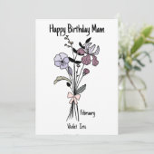 Carte Fleur Anniversaire Pour Mam (Debout devant)