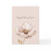 Fleur Anniversaire Rouge Clair Crème
