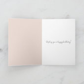 Carte Fleur Anniversaire Rouge Clair Crème (Intérieur)