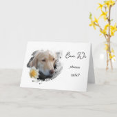 Carte *~ Fleur AP61 Pouvons-nous discuter - Chien malheu (Fleur jaune)