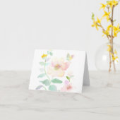 Carte Fleur aquarelle (Fleur jaune)