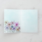 Carte Fleur aquarelle (Intérieur)