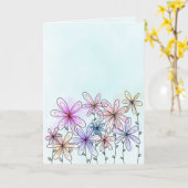 Carte Fleur aquarelle (Fleur jaune)