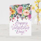 Carte Fleur aquarelle colorée | HEUREUSE SAINTE-VALENTIN (Fleur jaune)