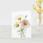 Carte Fleur aquarelle marguerite moderne professionnelle (Fleur jaune)