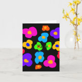 Carte Fleur Arc-en-ciel Fierté Amour Ajouter Nom Texte L (Fleur jaune)