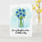 Carte Fleur Azur à Points (Fleur jaune)