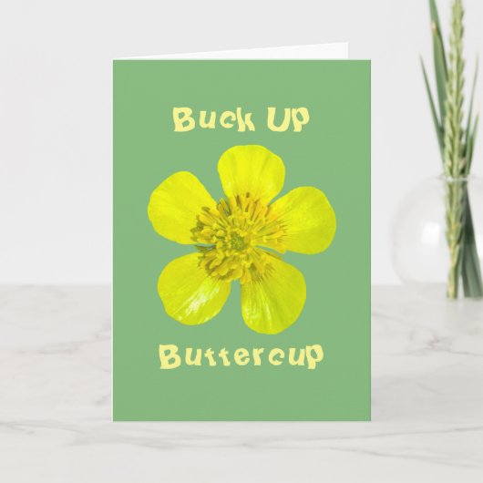 Carte Fleur Beurre - Buck Up Buttercup. (Devant)