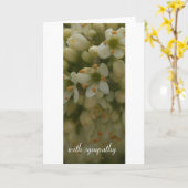 Carte Fleur blanche : avec la sympathie (Fleur jaune)