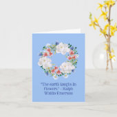 Carte Fleur blanche élégante couronne rustique (Fleur jaune)
