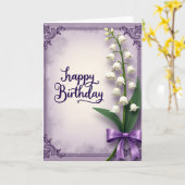 Carte Fleur Blanche Joyeuse (Fleur jaune)