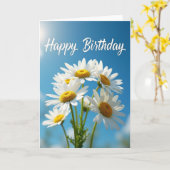 Carte Fleur Blanche Joyeuse (Fleur jaune)